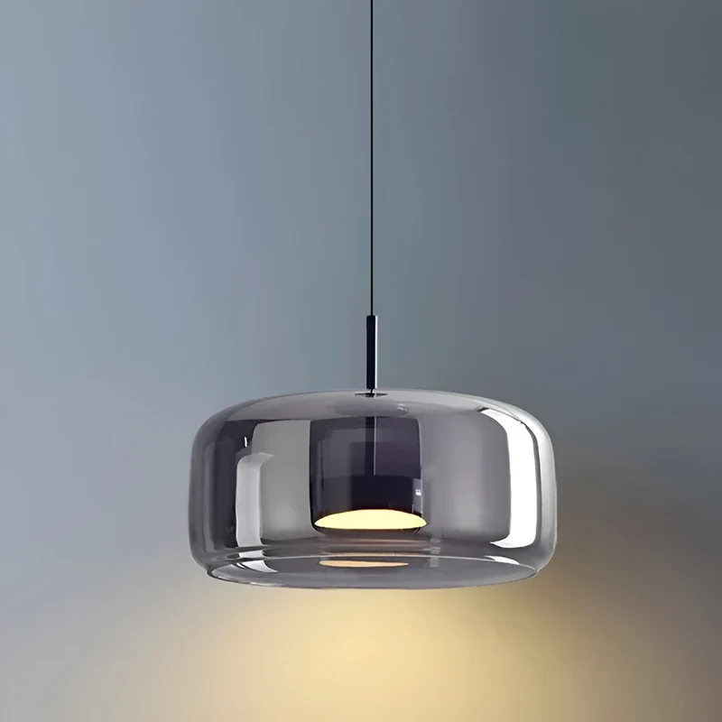 Hanglamp Rookglas Retro Trio Handgeblazen Dimbaar Verstelbaar Zwart | Sansoti