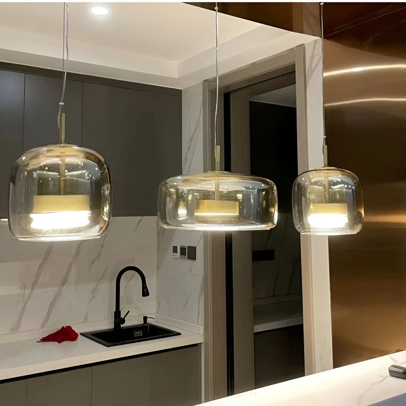 Hanglamp Rookglas Retro Trio Handgeblazen Dimbaar Verstelbaar Zwart | Sansoti