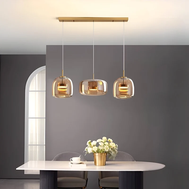 Hanglamp Rookglas Retro Trio Handgeblazen Dimbaar Verstelbaar Zwart | Sansoti