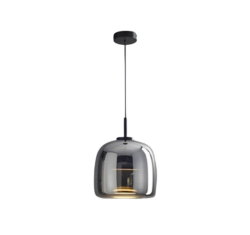 Hanglamp Rookglas Retro Trio Handgeblazen Dimbaar Verstelbaar Zwart | Sansoti