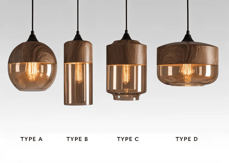 Hanglamp Retro Glas Scandinavisch Metaal Amber Verstelbaar E27 | Sansoti