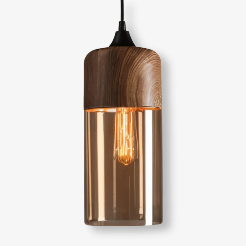 Hanglamp Retro Glas Scandinavisch Metaal Amber Verstelbaar E27 | Sansoti