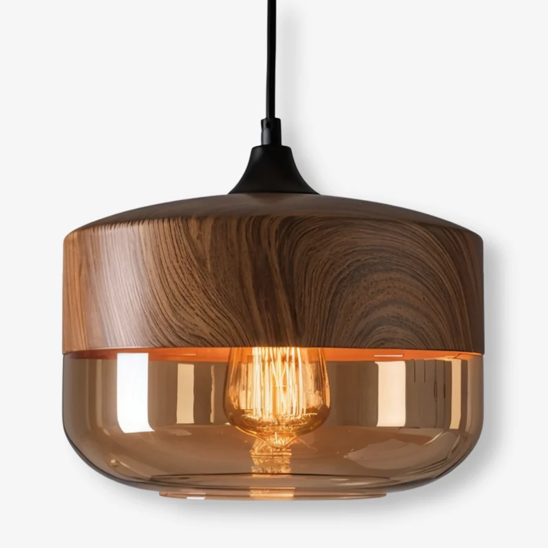 Hanglamp Retro Glas Scandinavisch Metaal Amber Verstelbaar E27 | Sansoti