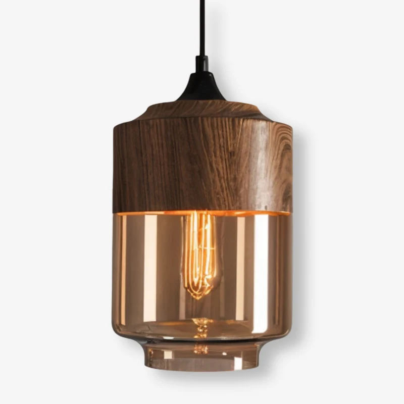 Hanglamp Retro Glas Scandinavisch Metaal Amber Verstelbaar E27 | Sansoti