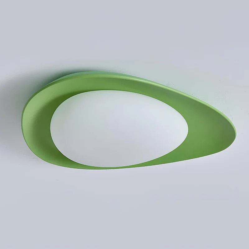 LED Plafondlamp Bladvorm Resin Groen Woonkamer Slaapkamer Eetkamer Organische Plafondlamp Scandinavisch Interieur | Sansoti