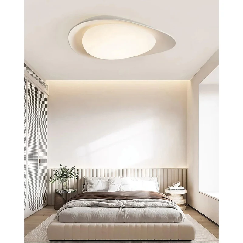 LED Plafondlamp Bladvorm Resin Groen Woonkamer Slaapkamer Eetkamer Organische Plafondlamp Scandinavisch Interieur | Sansoti