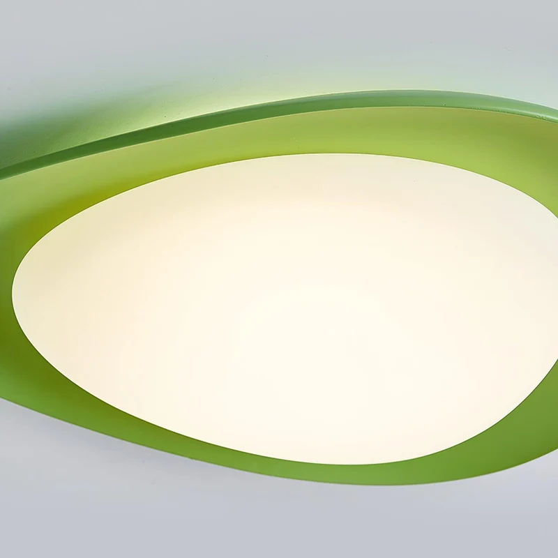 LED Plafondlamp Bladvorm Resin Groen Woonkamer Slaapkamer Eetkamer Organische Plafondlamp Scandinavisch Interieur | Sansoti
