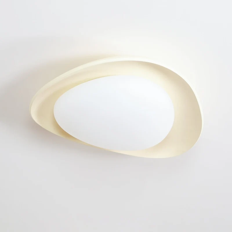 LED Plafondlamp Bladvorm Resin Groen Woonkamer Slaapkamer Eetkamer Organische Plafondlamp Scandinavisch Interieur | Sansoti
