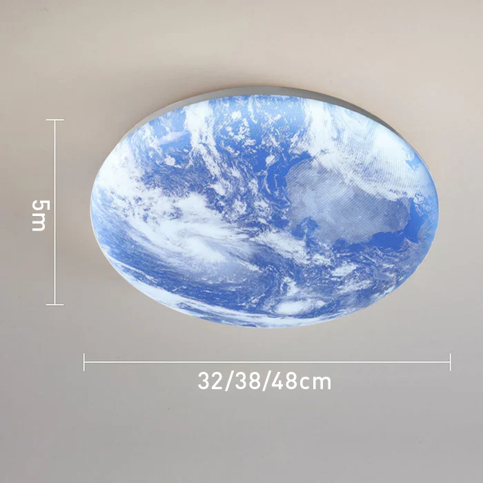 LED Plafondlamp Maanontwerp Hout Acryl Rond 26-48cm Slaapkamer Woonkamer Plafondlamp Maanlamp LED Verlichting Modern Interieur | Sansoti