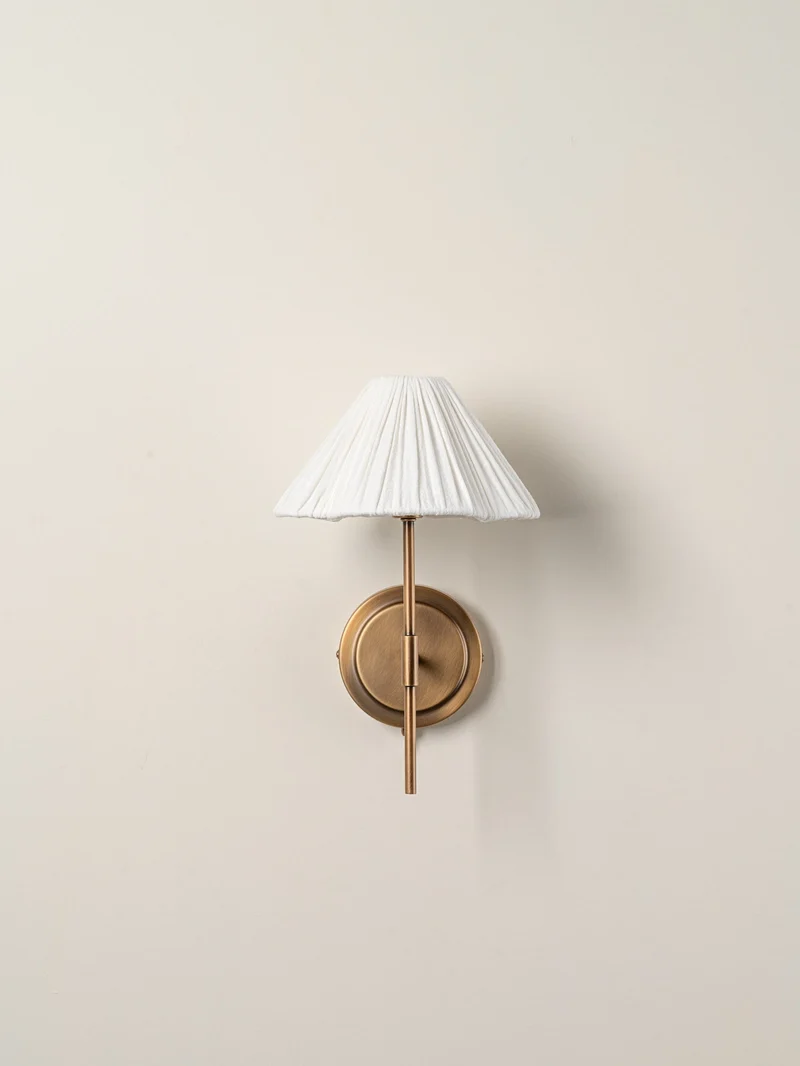 Wandlamp Linnen Bloem Design Messing G9 Wandlamp Slaapkamer Bedlamp | Sansoti