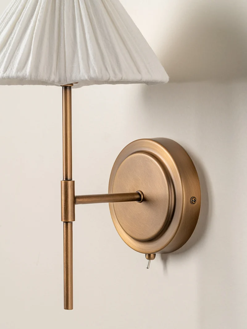 Wandlamp Linnen Bloem Design Messing G9 Wandlamp Slaapkamer Bedlamp | Sansoti