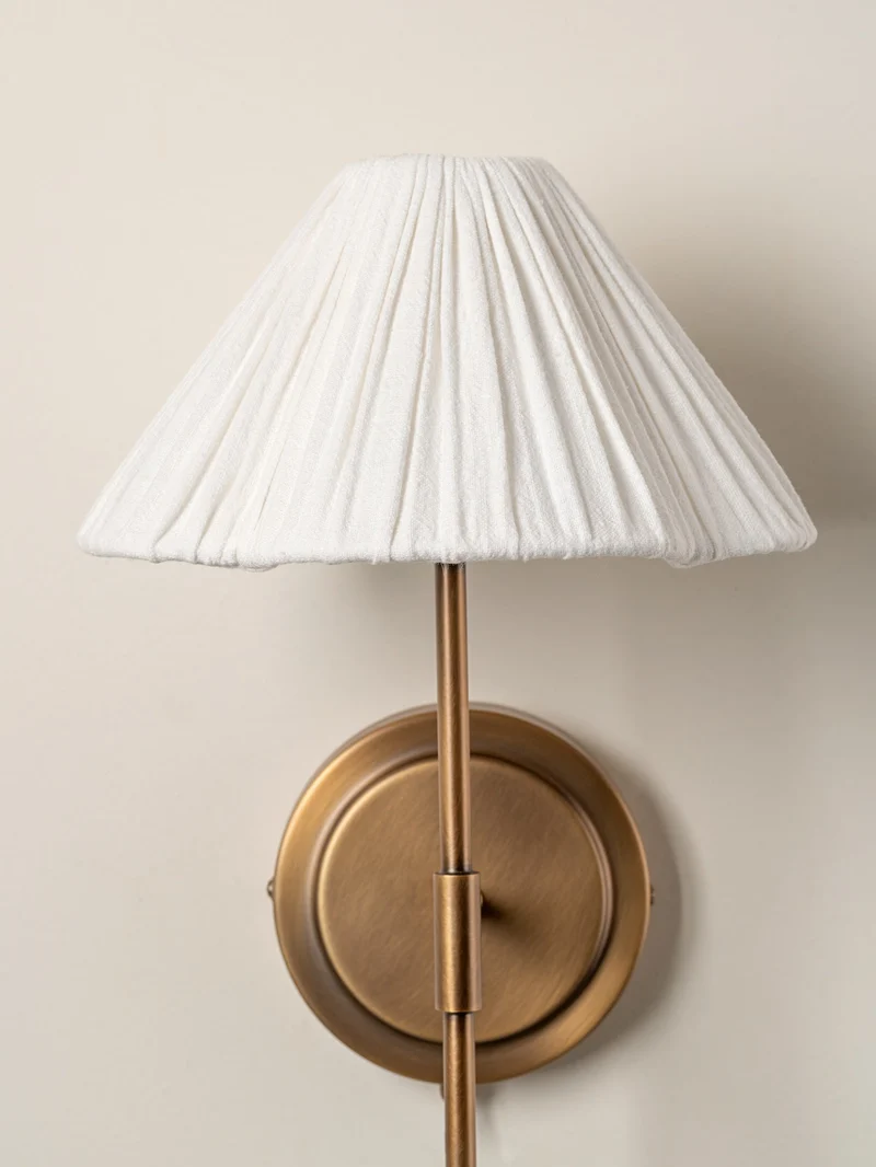 Wandlamp Linnen Bloem Design Messing G9 Wandlamp Slaapkamer Bedlamp | Sansoti