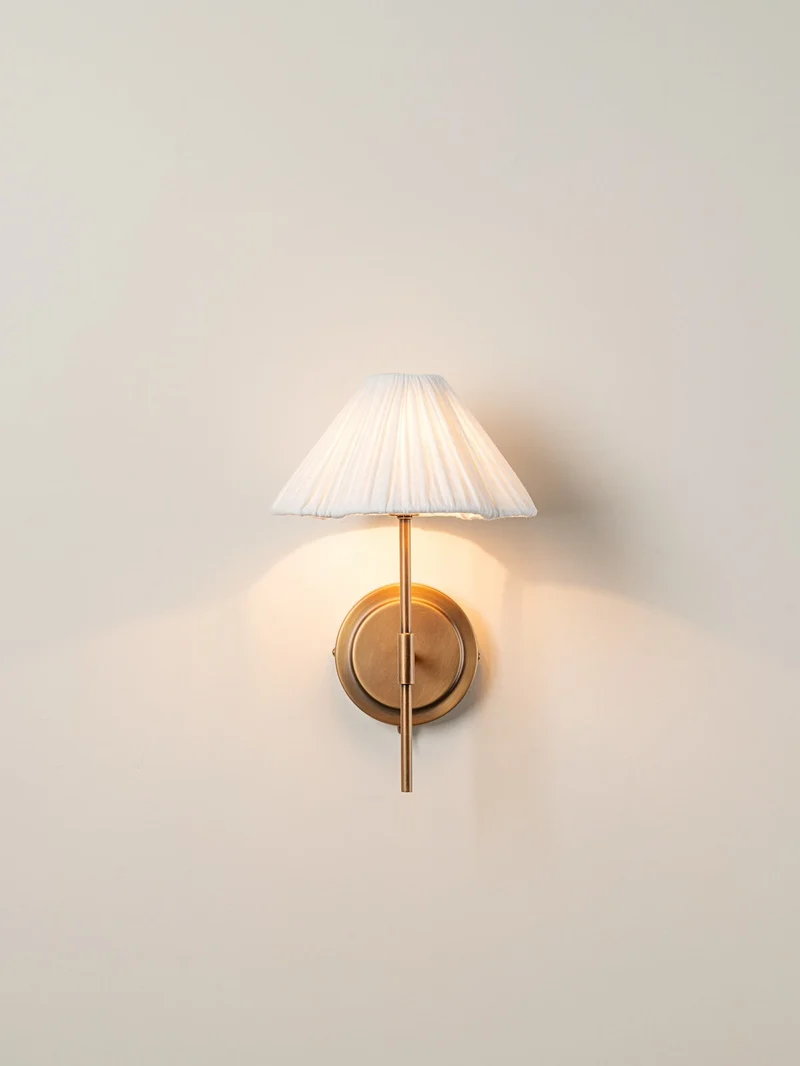Wandlamp Linnen Bloem Design Messing G9 Wandlamp Slaapkamer Bedlamp | Sansoti