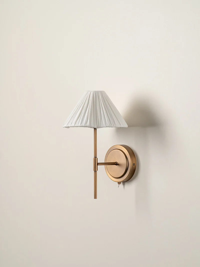 Wandlamp Linnen Bloem Design Messing G9 Wandlamp Slaapkamer Bedlamp | Sansoti