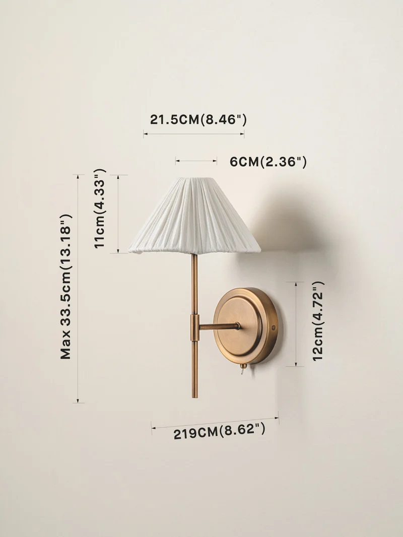 Wandlamp Linnen Bloem Design Messing G9 Wandlamp Slaapkamer Bedlamp | Sansoti