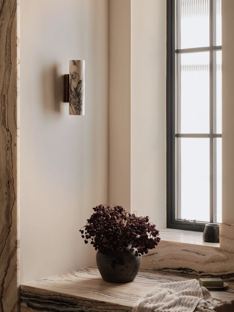 Wandlamp Marmer Up Down Design G9 LED Badkamer Wandlamp Natuursteen | Sansoti