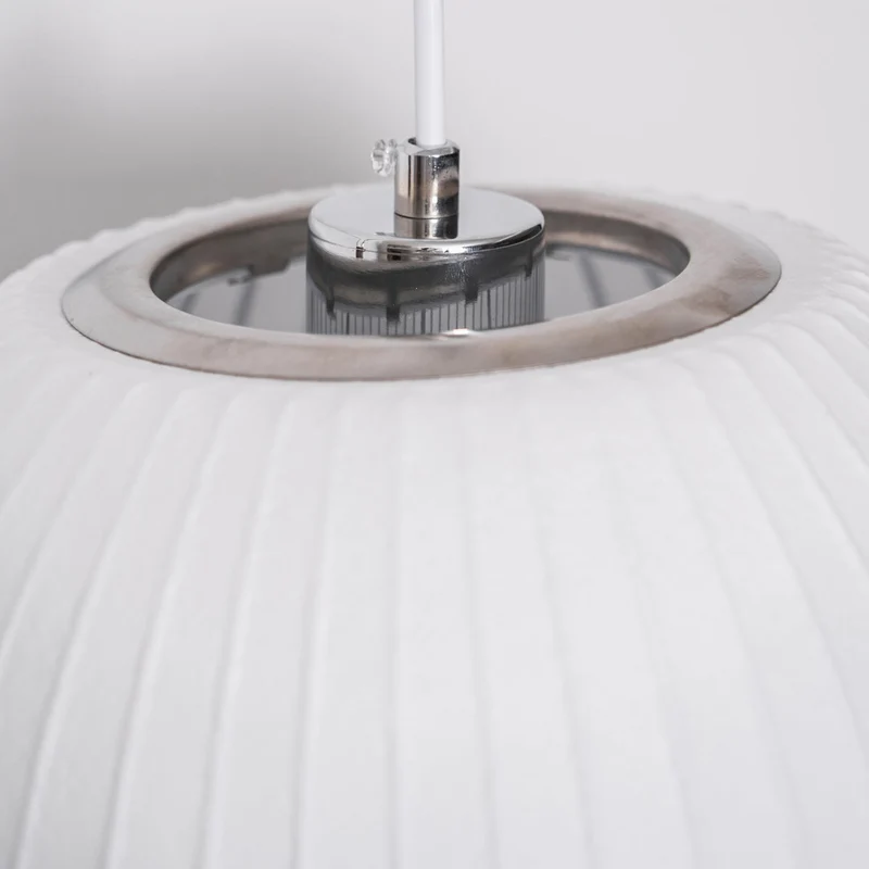 Wandlamp Zijden Kap Walnoot Metaal Wit Woonkamer Slaapkamer | Sansoti