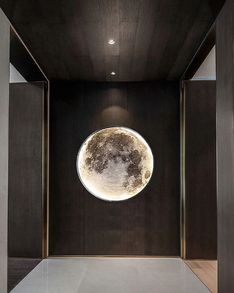 Wandlamp Maan Muurschildering LED Dimbaar Afstandsbediening Woonkamer Slaapkamer | Sansoti
