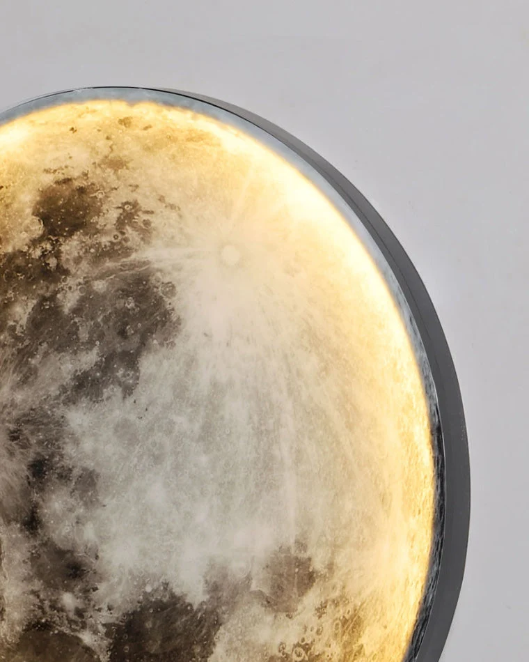 Wandlamp Maan Muurschildering LED Dimbaar Afstandsbediening Woonkamer Slaapkamer | Sansoti