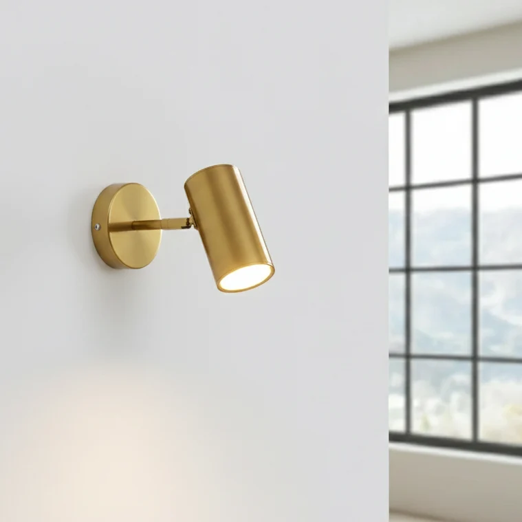 Wandspot LED Draaibaar Metaal Zwart Goud Geïntegreerd Slaapkamer Woonkamer Leeslamp Accentverlichting Modern Minimalistisch | Sansoti