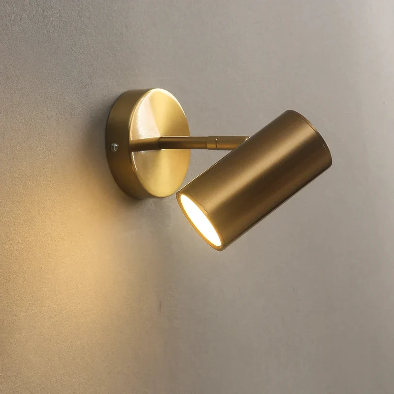 Wandspot LED Draaibaar Metaal Zwart Goud Geïntegreerd Slaapkamer Woonkamer Leeslamp Accentverlichting Modern Minimalistisch | Sansoti