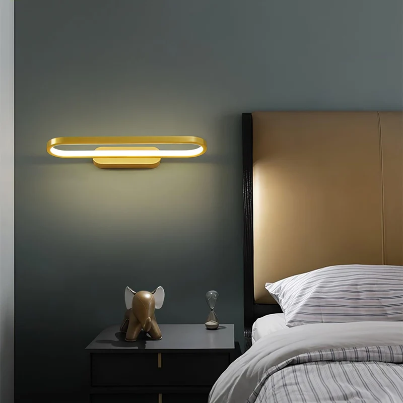Wandlamp LED Messing Acryl Ovaal 40cm Warm Neutraal Koel Wit Badkamer Woonkamer