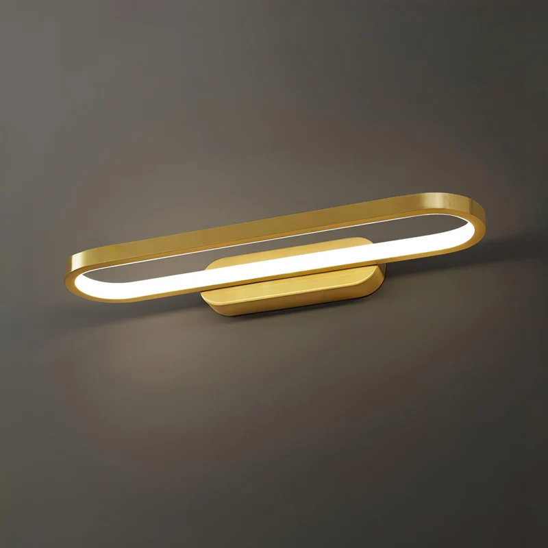 Wandlamp LED Messing Acryl Ovaal 40cm Warm Neutraal Koel Wit Badkamer Woonkamer