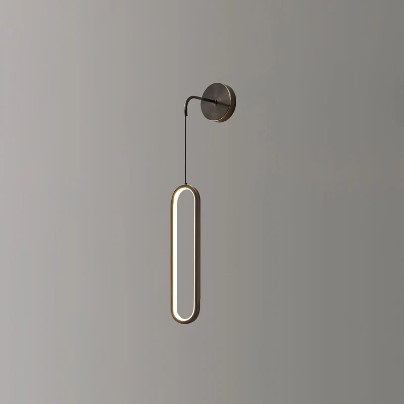 Hangende Wandlamp LED Messing Acryl 68cm Dimbaar Woonkamer Slaapkamer Gang Modern