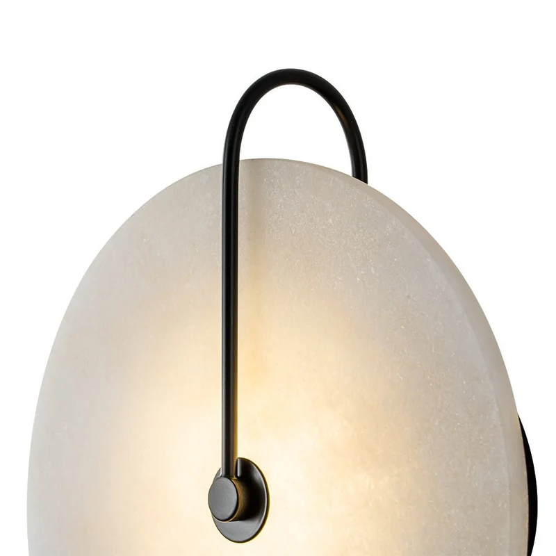 Wandlamp Marmer Rond LED 5W Zwart Wit 25cm Slaapkamer Hal Woonkamer Mid-Century