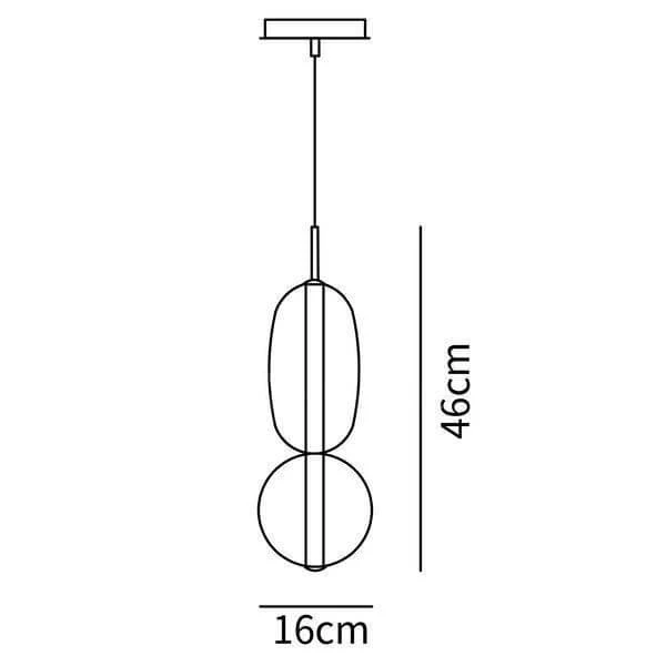 Hanglamp Gekleurd Glas Organisch Vormgegeven Retro Sfeerverlichting Woonkamer | Sansoti
