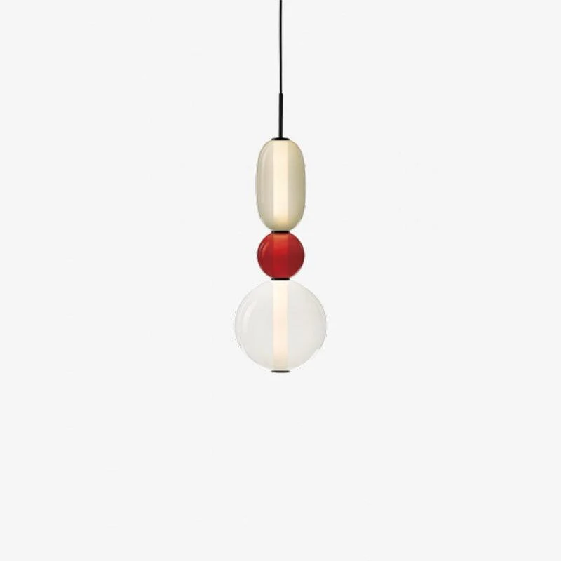 Hanglamp Gekleurd Glas Organisch Vormgegeven Retro Sfeerverlichting Woonkamer | Sansoti