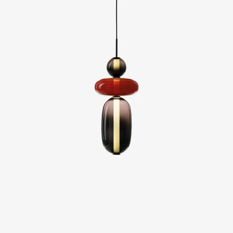 Hanglamp Gekleurd Glas Organisch Vormgegeven Retro Sfeerverlichting Woonkamer | Sansoti