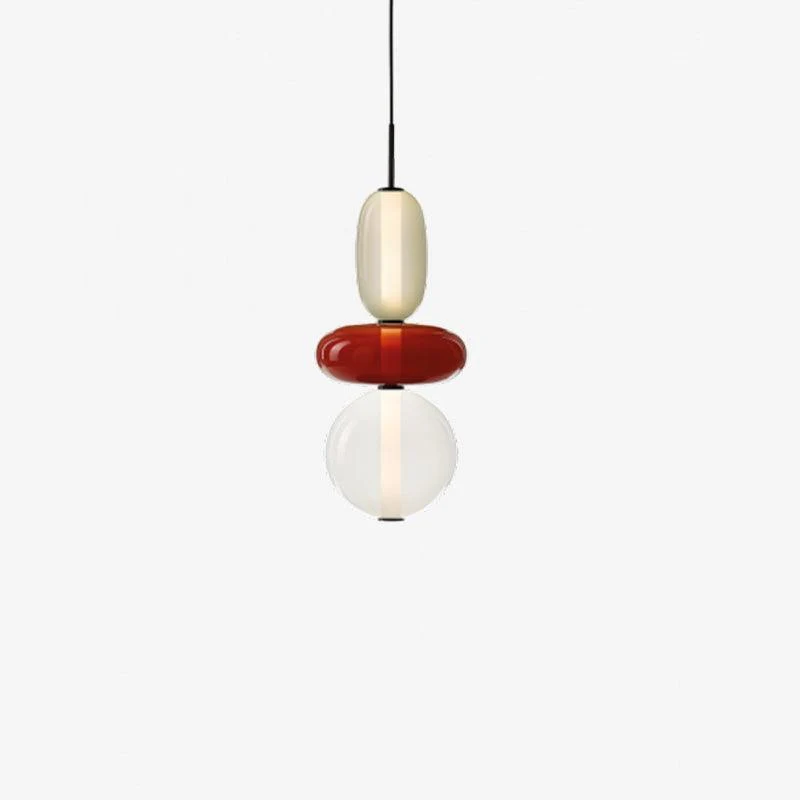 Hanglamp Gekleurd Glas Organisch Vormgegeven Retro Sfeerverlichting Woonkamer | Sansoti