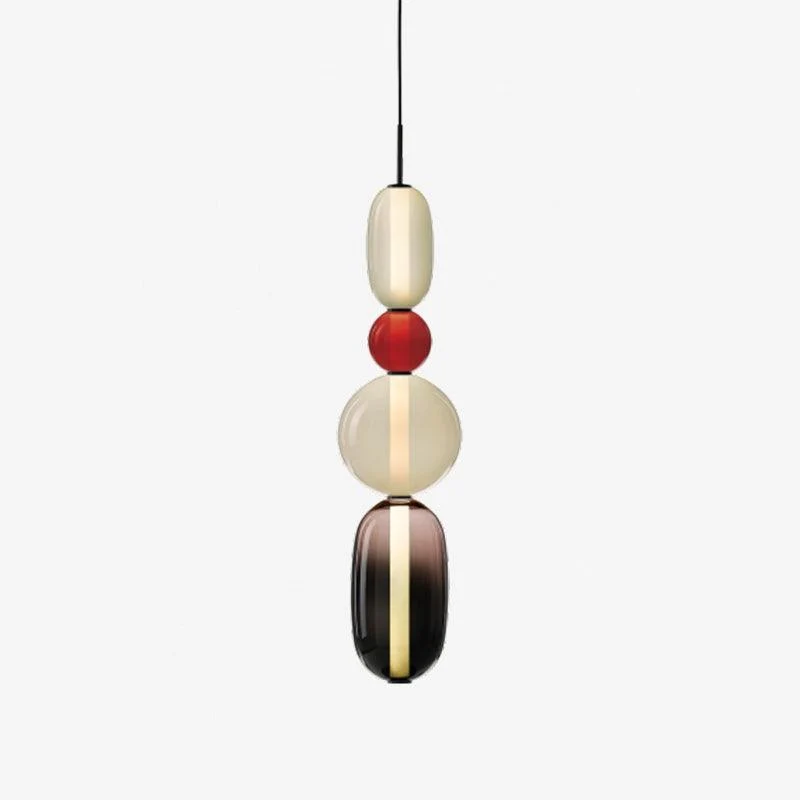 Hanglamp Gekleurd Glas Organisch Vormgegeven Retro Sfeerverlichting Woonkamer | Sansoti