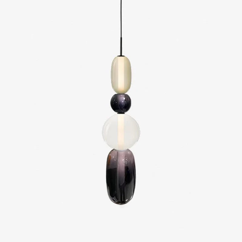 Hanglamp Gekleurd Glas Organisch Vormgegeven Retro Sfeerverlichting Woonkamer | Sansoti