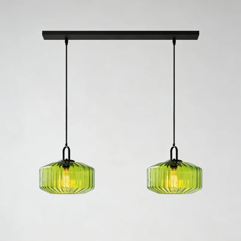 Hanglamp Geblazen Glas Gestreept Vintage Minimalistisch LED Eetkamer Woonkamer Slaapkamer | Sansoti