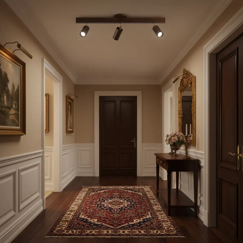 Houten Railverlichting LED Plafondlamp Wandlamp Natuurlijk Modern Woonkamer Eetkamer | Sansoti