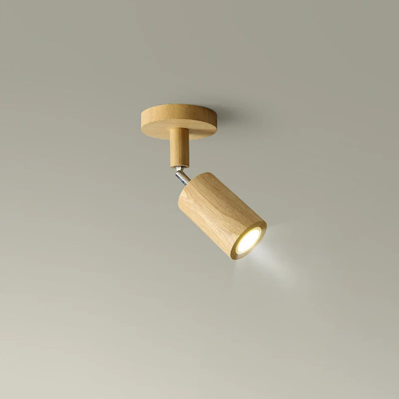 Houten Railverlichting LED Plafondlamp Wandlamp Natuurlijk Modern Woonkamer Eetkamer | Sansoti