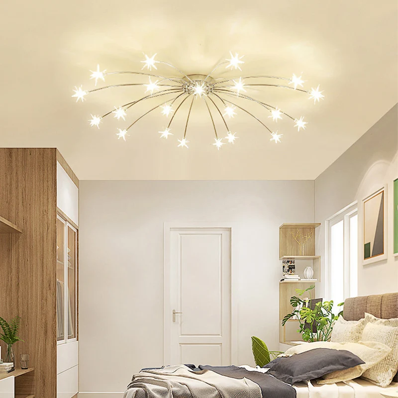 Plafondlamp Metaal Glas Semi Flush Mount LED Modern Woonkamer Eetkamer Slaapkamer | Sansoti