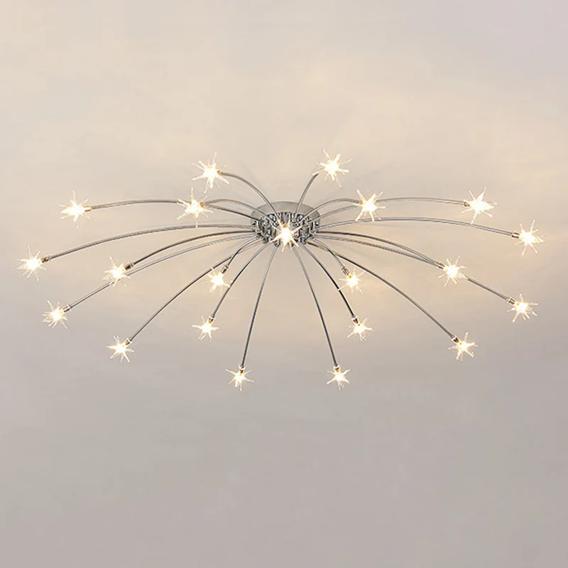 Plafondlamp Metaal Glas Semi Flush Mount LED Modern Woonkamer Eetkamer Slaapkamer | Sansoti