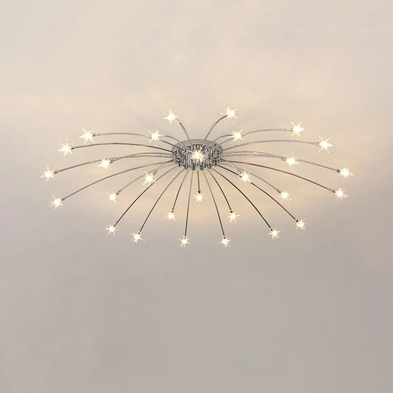 Plafondlamp Metaal Glas Semi Flush Mount LED Modern Woonkamer Eetkamer Slaapkamer | Sansoti