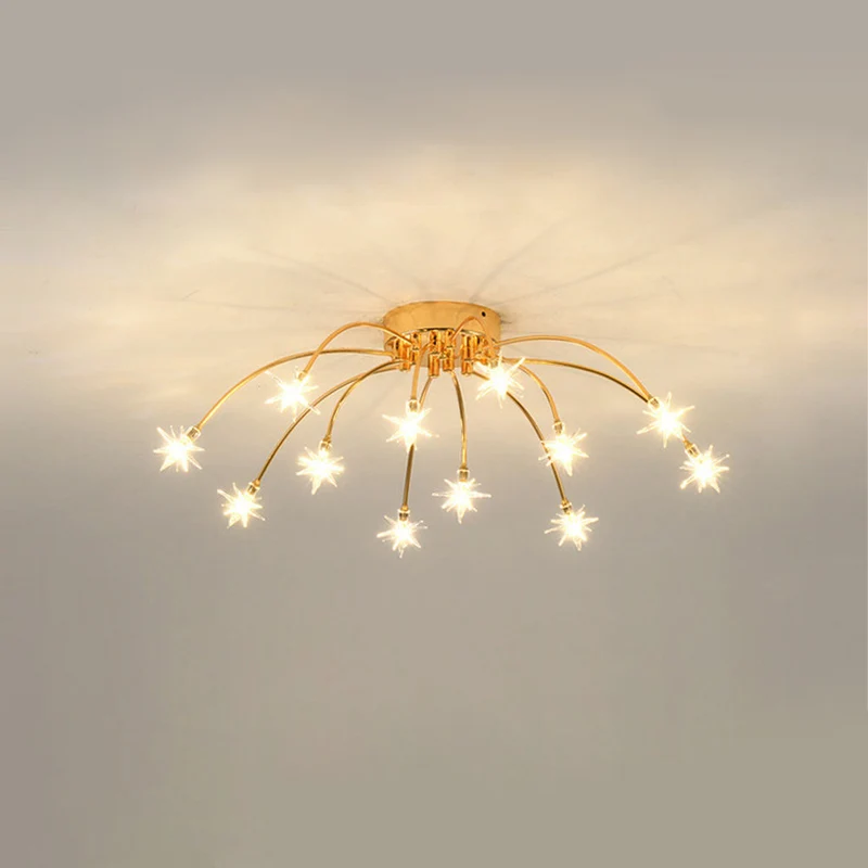 Plafondlamp Metaal Glas Semi Flush Mount LED Modern Woonkamer Eetkamer Slaapkamer | Sansoti