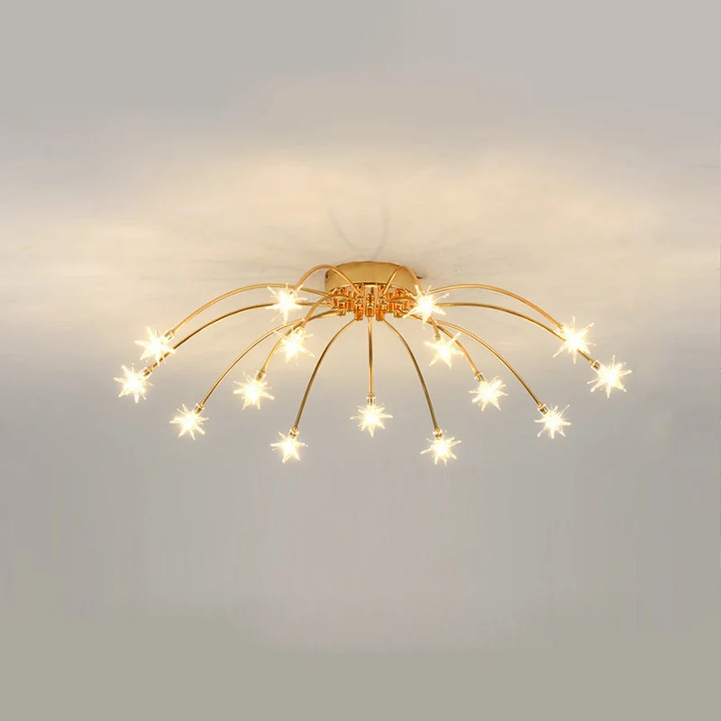 Plafondlamp Metaal Glas Semi Flush Mount LED Modern Woonkamer Eetkamer Slaapkamer | Sansoti