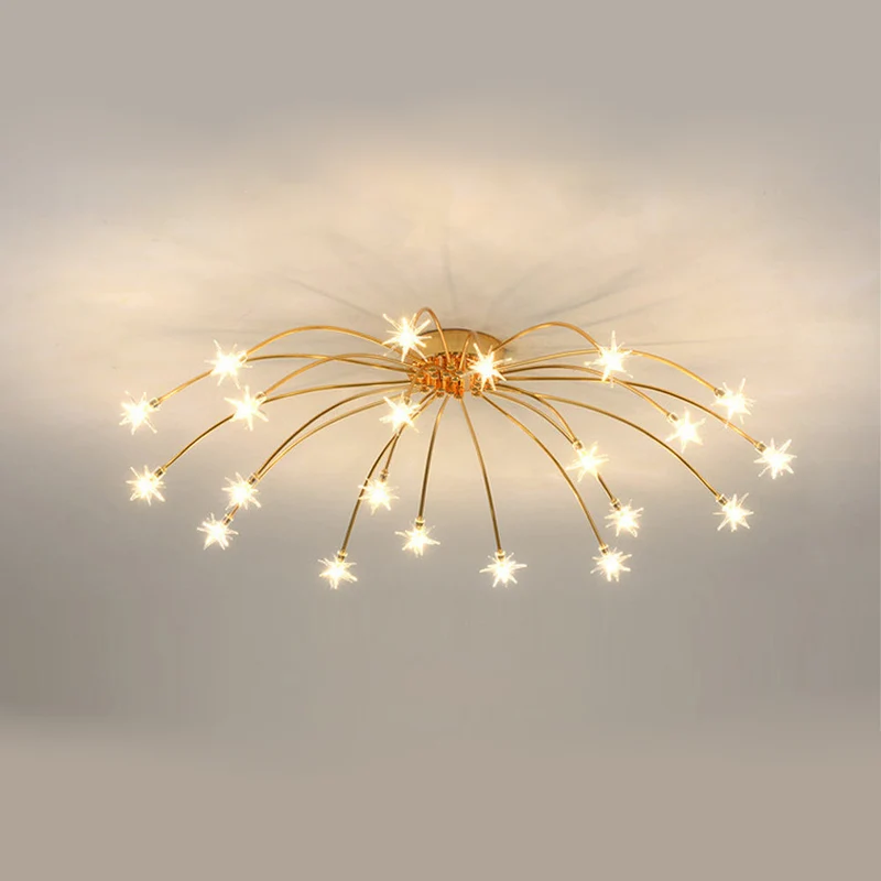 Plafondlamp Metaal Glas Semi Flush Mount LED Modern Woonkamer Eetkamer Slaapkamer | Sansoti