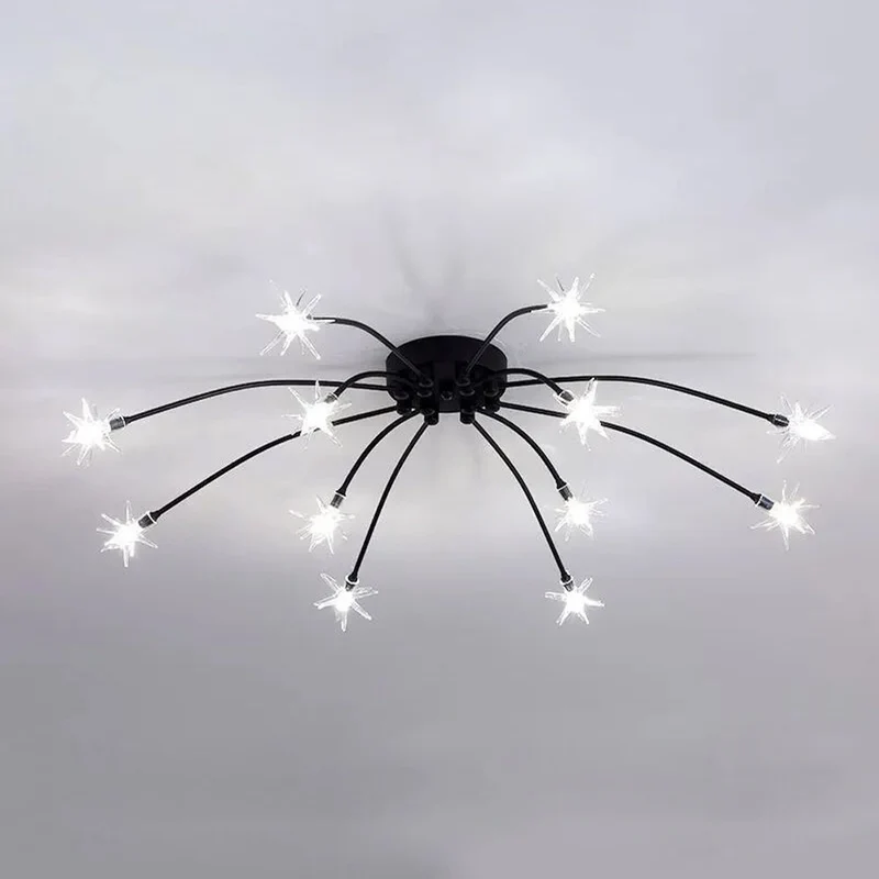 Plafondlamp Metaal Glas Semi Flush Mount LED Modern Woonkamer Eetkamer Slaapkamer | Sansoti