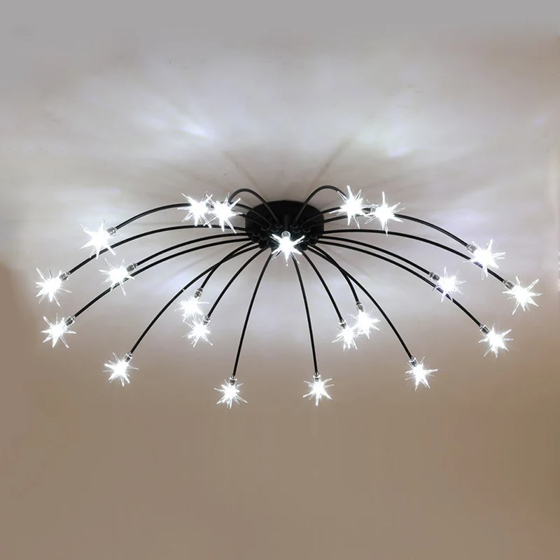 Plafondlamp Metaal Glas Semi Flush Mount LED Modern Woonkamer Eetkamer Slaapkamer | Sansoti