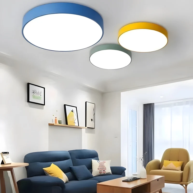 Ronde LED Plafondlamp Ultraplat Nordic Modern Dimbaar Acrylic Woonkamer Slaapkamer | Sansoti