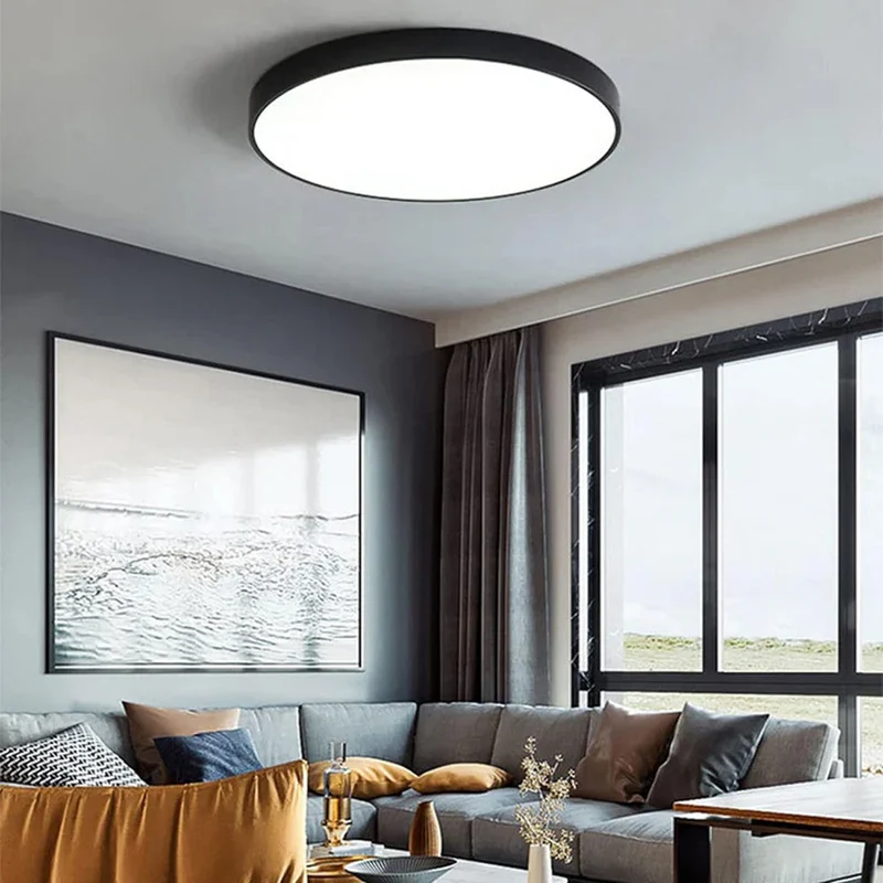 Ronde LED Plafondlamp Ultraplat Nordic Modern Dimbaar Acrylic Woonkamer Slaapkamer | Sansoti