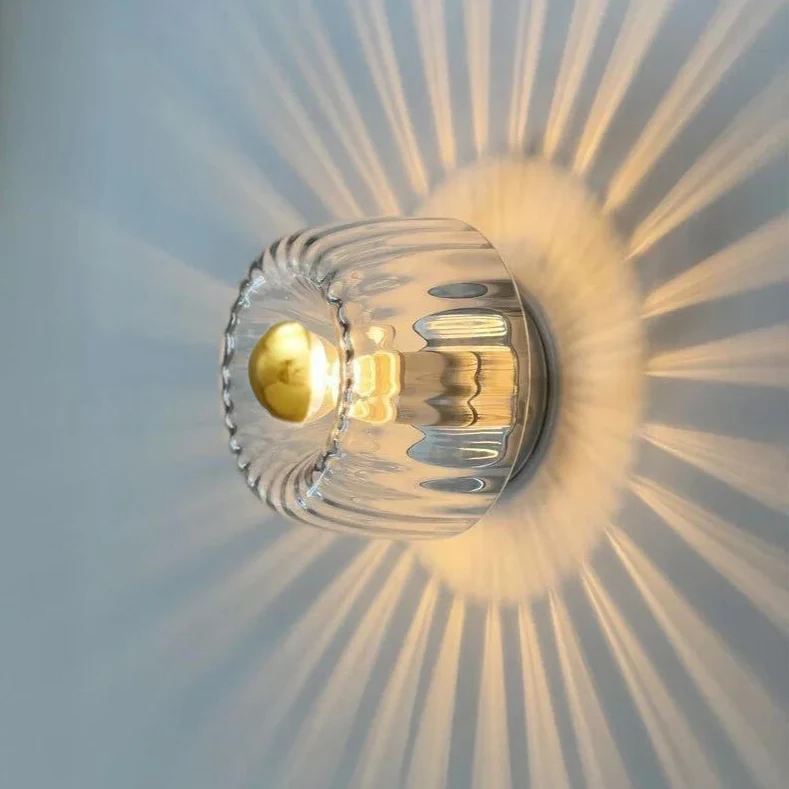 Wandlamp Glas Scandinavisch Bauhaus Metaal E14 Woonkamer Gang Trap Modern | Sansoti