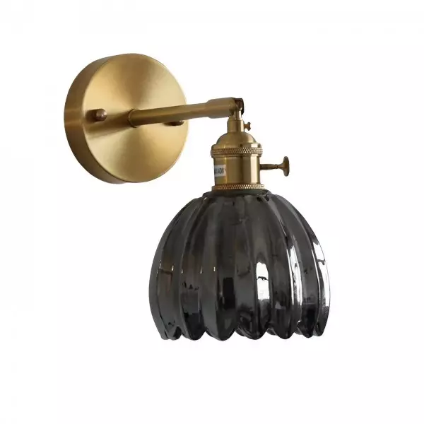 Wandlamp Tulp Retro Glas Bloem Design Metaal Vintage Sfeerverlichting | Sansoti